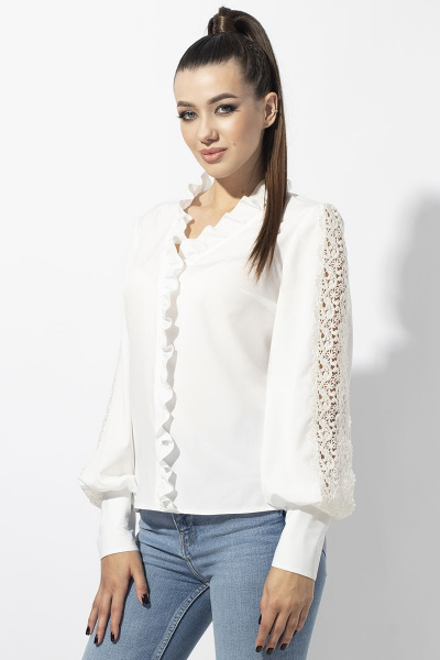 Блуза VIZAVI 655 молоко - фото 6