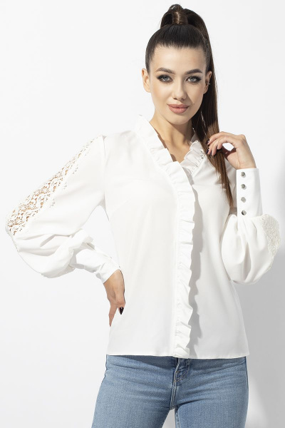 Блуза VIZAVI 655 молоко - фото 4