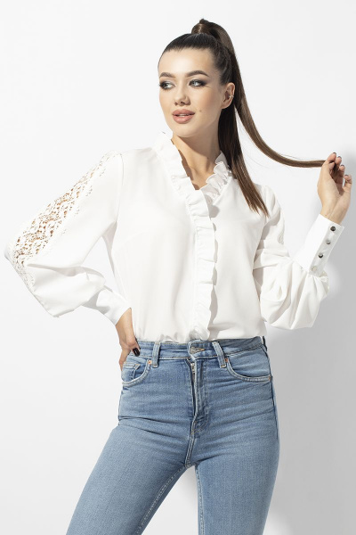 Блуза VIZAVI 655 молоко - фото 1