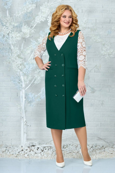 Блуза, сарафан Ninele 7403 изумруд - фото 1