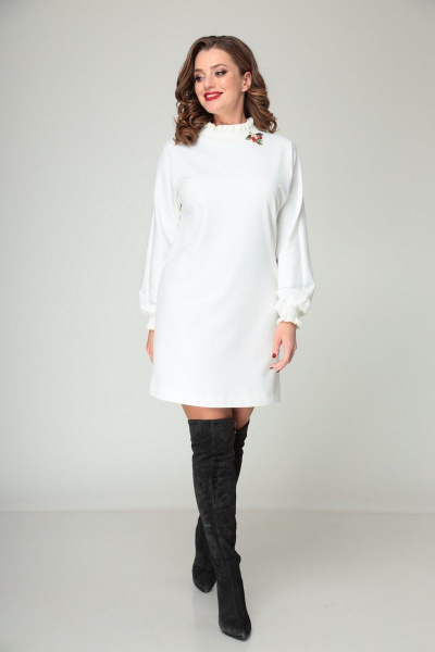 Платье T&N 7113 молочный - фото 4