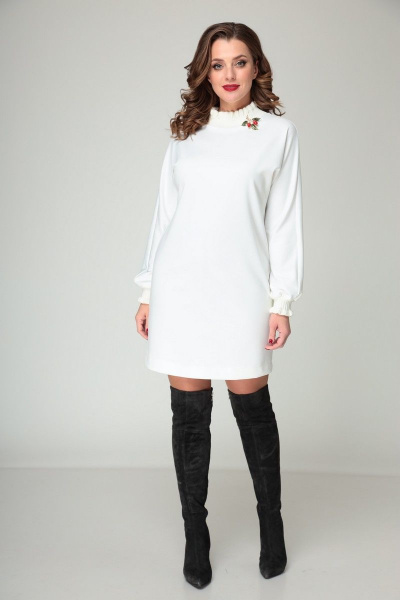 Платье T&N 7113 молочный - фото 2