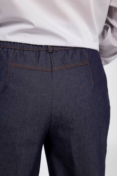 Брюки с высокой посадкой из хлопка с карманами и разрезами Anna Majewska Б327 - фото 4