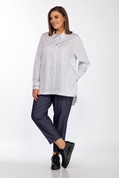 Брюки с высокой посадкой из хлопка с карманами и разрезами Anna Majewska Б327 - фото 1