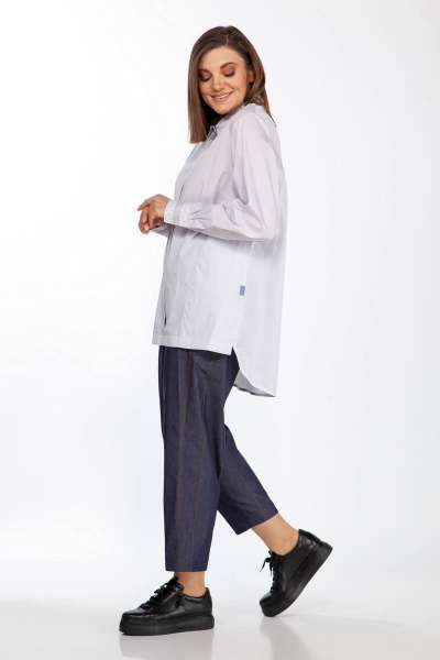 Брюки с высокой посадкой из хлопка с карманами и разрезами Anna Majewska Б327 - фото 2