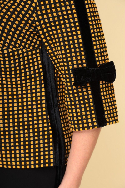 Жакет, юбка DaLi 5307 горчица-черный - фото 4