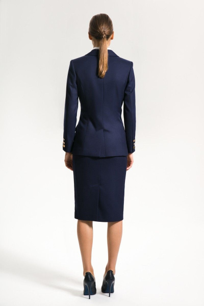 Полуприлегающий жакет из костюмной ткани с баской AG Green G385/4 - фото 2