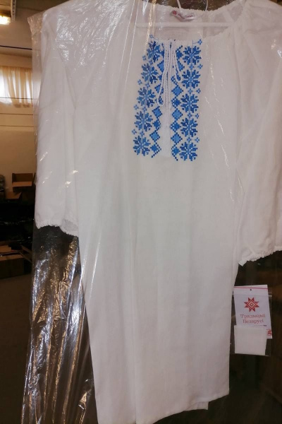 Белая блуза из льна на каждый день Слонимская ФХИ 92-16 /1 - фото 1