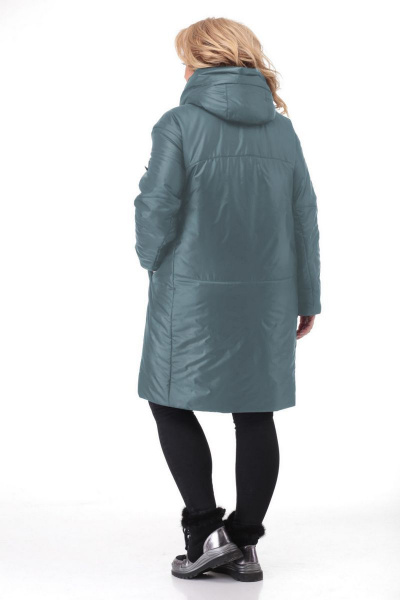 Пальто LadyThreeStars 2032 изумруд - фото 2