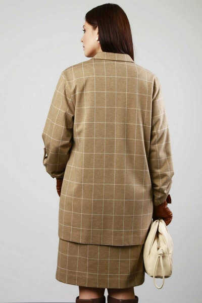 Бежевый универсальный жакет прямого силуэта без подкладки Femme & Devur 70740 1.50BF(170) - фото 3