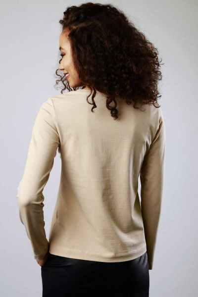 Джемпер из хлопка с принтом-слоганом и облегающим силуэтом Femme & Devur 30419 1.29F(170) - фото 3