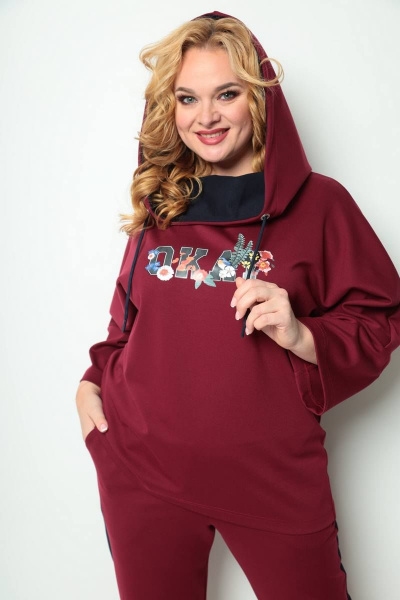 Брюки, джемпер Michel chic 1227 бордовый - фото 5