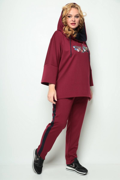 Брюки, джемпер Michel chic 1227 бордовый - фото 2