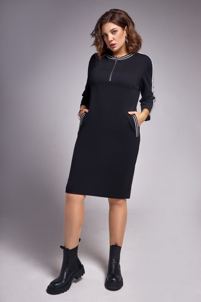Демисезонное платье прямого силуэта с карманами и застежкой-молнией FOXY FOX 1420 - фото 3