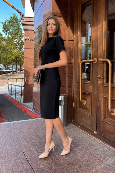 Футрял удлиненное платье прилегающего силуэта из трикотажа KORTNI 17PL 1 - фото 3