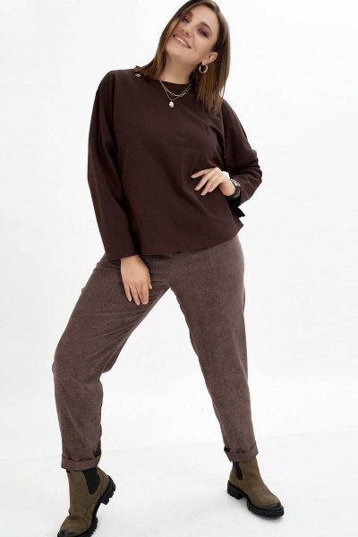 Свитшот GRATTO 4135 шоколадный - фото 6