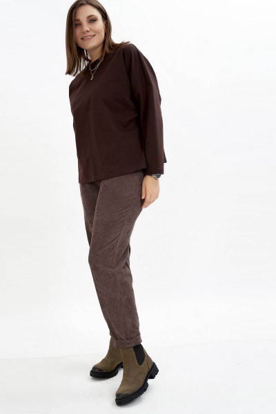 Свитшот GRATTO 4135 шоколадный - фото 5