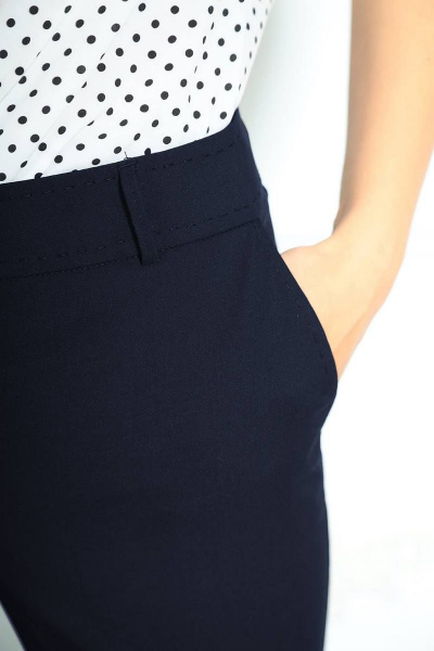 Блуза, брюки, жакет LeNata 31796 синий+горох - фото 5