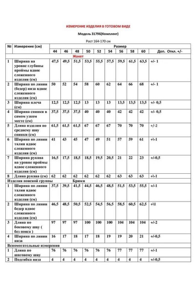 Блуза, брюки, жакет LeNata 31796 синий+горох - фото 6