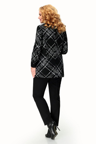 Туника Мишель стиль 1009 черно-белый - фото 2