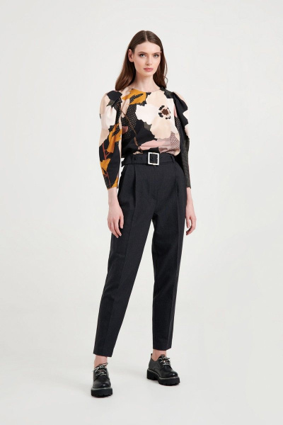 Зауженные брюки из текстиля на съемном поясе AG Green G408/6 - фото 1