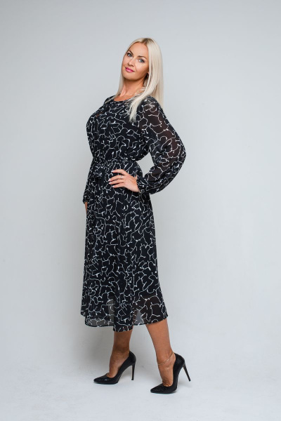 Платье Avila 0869 черный - фото 3