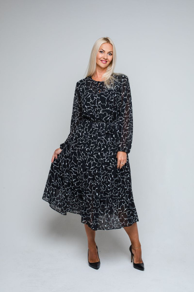 Платье Avila 0869 черный - фото 2