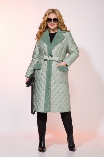 Пальто Liliana 1001 фисташка - фото 3