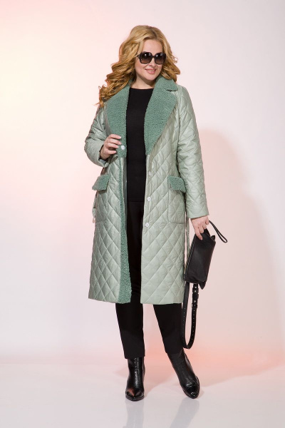 Пальто Liliana 1001 фисташка - фото 2