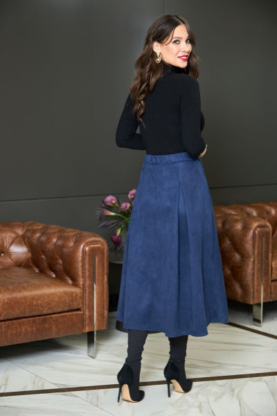 Юбка ANASTASIA MAK 957 синий - фото 4