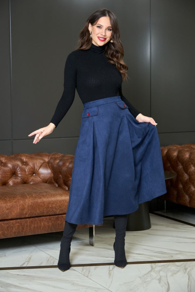 Юбка ANASTASIA MAK 957 синий - фото 3