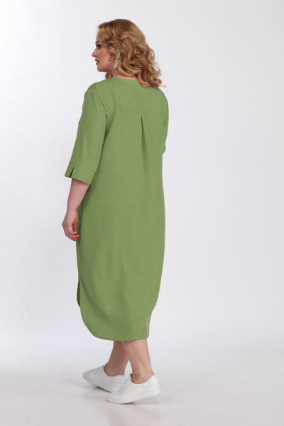 Свободное платье из вискозы с V-вырезом и карманами Ga-Ta Style 1702/6 - фото 2