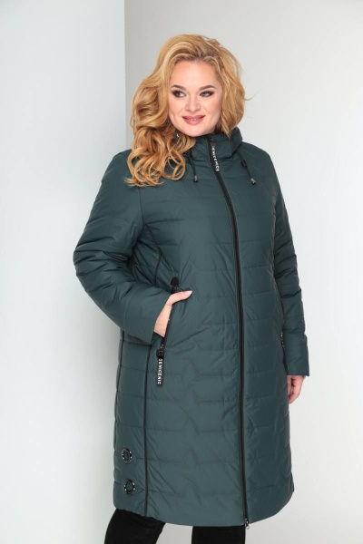 Пальто Shetti 2027 зеленый - фото 4