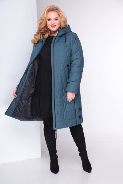 Пальто Shetti 2027 светлый_изумруд - фото 5