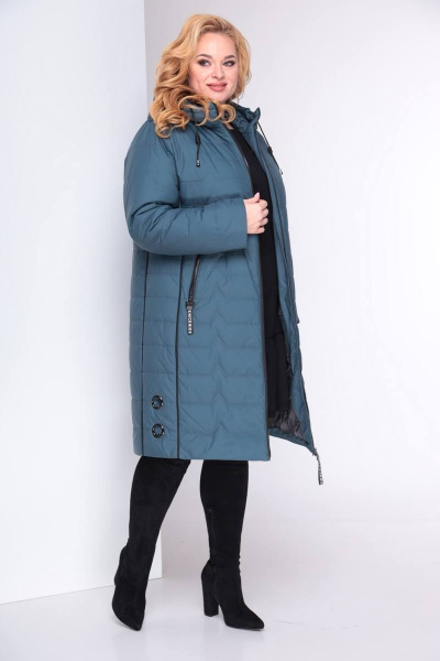 Пальто Shetti 2027 светлый_изумруд - фото 4