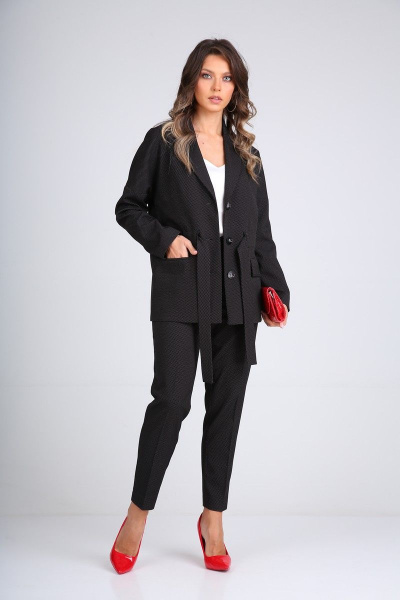 Брюки, жакет SandyNa 130513 черный_точка - фото 1