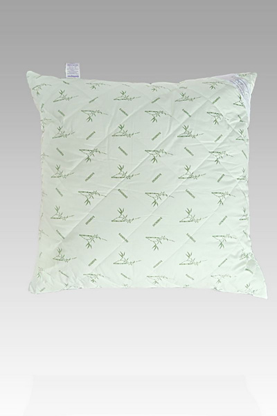 Подушка зеленая из хлопка с бамбуковым волокном Файбертек 68*68.С.Б - фото 1