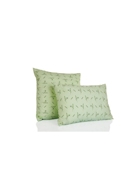 Подушка зеленая из хлопка с бамбуковым волокном Файбертек 68*68.С.Б - фото 6