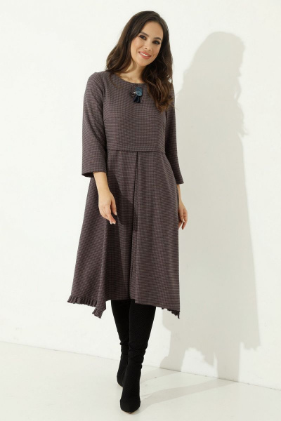 Платье Магия моды 2000 бордово-синий - фото 1