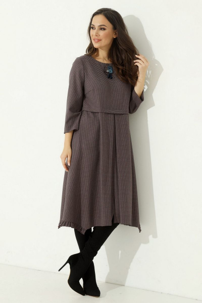 Платье Магия моды 2000 бордово-синий - фото 3