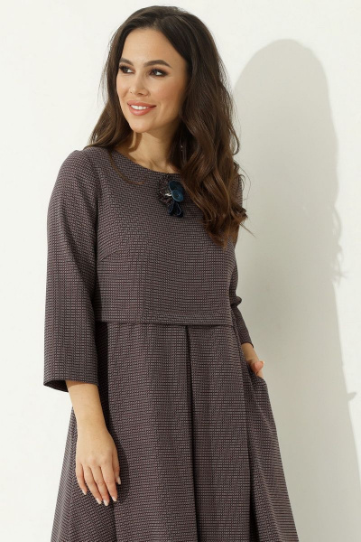 Платье Магия моды 2000 бордово-синий - фото 2