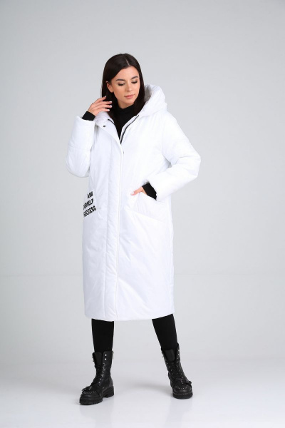 Пальто Диомант 1602 белый - фото 3