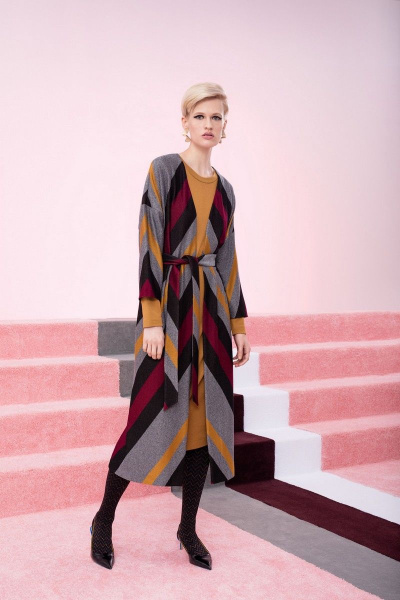 Кардиган из трикотажного полотна с бантом и поясом Alena Goretskaya A1034/11 - фото 1