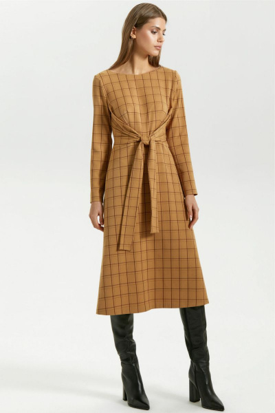 Платье VLADINI DR0347 горчица - фото 2