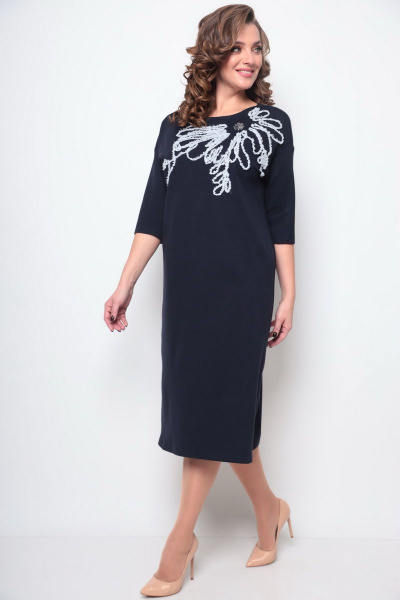 Платье Michel chic 2076 темно-синий - фото 3