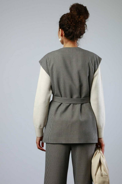 Бежевый жилет из текстиля с съемным поясом Femme & Devur 70692 1.50F(170) - фото 3