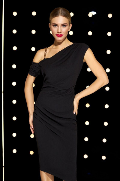 Платье DILIA 0550 черный - фото 2