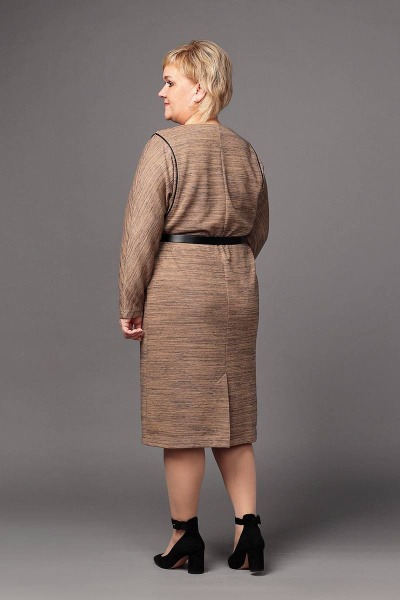 Платье с рукавами летучая мышь и ремнём в комплекте Соджи 514 мультиколор - фото 4