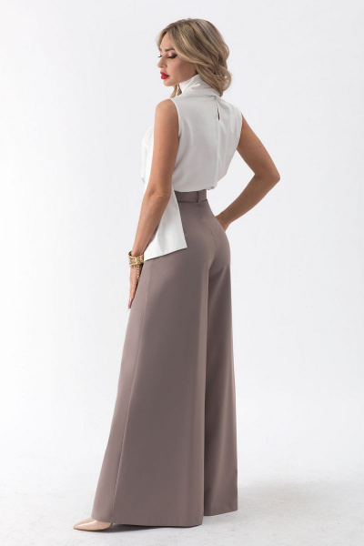 Блуза и брюки для нарядных образов из текстиля Golden Valley 6496 бежевый - фото 3