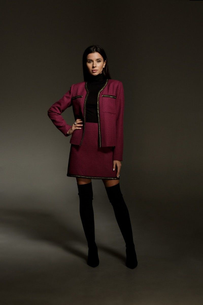 Жакет, юбка BARBARA B110 яркая_сирень - фото 3